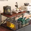 Estante de almacenamiento de escritorio para sala de estar, estante de almacenamiento tipo cajón para cafetera, caja de almacenamiento multicapa para snacks y tazas para cocina