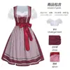 Nuevo traje tradicional alemán para el evento Oktoberfest, vestido de cerveza de Múnich, falda de escenario con encaje de jacquard para actuación