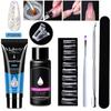 Set de pegamento para extensión de uñas de cristal para manicura de 7 piezas transfronterizo, herramientas para manicura de cabello lacio listas de fábrica