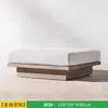 Villa exterior de estilo nórdico, sofá de teca, juego de muebles de jardín para patio, terraza de apartamento grande exterior de hotel, cama junto a la piscina