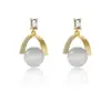 Pendientes Elegantes Franceses Personalizados de Piedra Ojo de Gato Incrustados con Circonio Estilo Lujo Accesible Pendientes de Moda Populares de Gama Alta Versátiles para Mujer