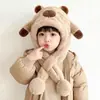 Gorro y Bufanda Kapibala para Niños Todo en Uno Invierno Cortavientos Felpa Protección para Orejas para Niños y Niñas Conjunto de Bufanda Engrosada