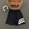 Shorts Masculino de Verão Azul Marinho Patchwork Boca de Tubarão Cleanfit Secagem Rápida para Praia Esportes ao Ar Livre Calça de Cinco Pontos
