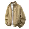 Chaqueta de Cuero 2026 Chaqueta Corta Retro Japonesa Tie-Dye Corte Holgado Bomber Chaqueta de Béisbol Abrigo de Piel PU para Hombres y Mujeres