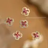 Nueva Joyería para Uñas de Trébol de Cuatro Hojas de Zirconia Lujo Ligero Diamante Trébol de la Suerte Diamante para Uñas Decoración Mixta Tridimensional Venta al por Mayor