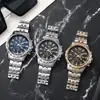 Relógio Masculino JUSMI de Quartzo Pulseira de Aço Calendário Estilo Business Casual Três Cores Disponíveis Atacado Dropshipping