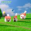 Micro-Paisagismo Criativo Desenho Animado Chaminé de Telha Vermelha Casa Pequena Jardinagem Paisagismo Decoração DIY Acessórios Enfeites Miniatura