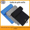Toalha de golfe waffle de microfibra GolfTowel toalha de bola tri-dobrável poliéster brocado xadrez abacaxi toalha esportiva