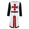 [En Stock] Conjunto de Disfraz Cosplay de Templario Medieval, Atuendo de Cosplay de Guerrero Cruzado de Halloween