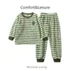 Conjunto de Pijama Meio Aveludado, Novo Estilo Outono e Inverno, Conjunto de Roupa para Casa Masculino e Feminino, Conjunto de Pijama Infantil, Roupa Combinando Pai e Filho