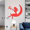 JM620 beleza amor 3D tridimensional acrílico espelho adesivos quarto sala de estar decoração removível autoadesivo adesivos de parede