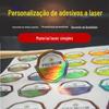 Etiquetas Adesivas Autocolantes Refletivas a Laser Lisas, Logotipos Personalizados de Frágil, Códigos QR Anti-Falsificação, Códigos de Rastreabilidade, Feito Sob Medida