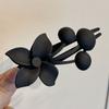 Nueva Horquilla de Flor Fruta para el Cabello para Mujer Estilo Coreano de Alta Gama Cola de Caballo Pinza de Pico de Pato Moderna Elegante Esmerilada Accesorios para el Cabello