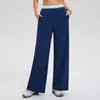 Nuevos Pantalones Deportivos de Cintura Alta Sueltos de Pierna Ancha para Mujer, Pantalones Rectos Fluidos para Fitness, Pantalones de Microcampana para Correr al Aire Libre y Yoga
