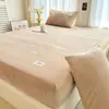 Nueva ropa de cama suave para dormitorio de estudiantes, sábana individual de color liso de terciopelo de leche - serie hogar