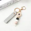 Chaveiro de Margarida Fofa com Contas Silicone Pingente para Bolsa Pulseira
