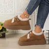 Botas de Nieve Impermeables Cálidas Estilo Birkenstock con Suela Ultra Gruesa, Felpa y Hebilla, Zapatos de Algodón Invierno 2025 para Botines Bajos Pequeños