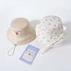 Chapéu de Pescador Dupla Face Primavera e Outono Chapéu de Sol Fino de Verão para Meninas Chapéu Protetor Solar para Bebê Chapéu Infantil à Prova de Vento