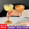 Copa de Vidrio Retro de Nicho con Base Alta y Acabado de Lujo, Especialmente Elaborada para una Margarita Ligeramente Embriagadora, Copa para Cóctel de Champaña Espumoso
