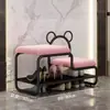 Armário de Sapatos para Entrada Estilo Nórdico com Banco Integrado, Design Simples e Luxuoso, Sapateira para Crianças, Banco para Trocar Sapatos