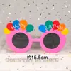 Gafas de Cumpleaños Libro Rojo Pequeño Tono de Sacudida Misma Fiesta Divertidos Accesorios para Fotos Horneado de Pastel Feliz Decoración para Selfies