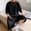 Camiseta de manga corta de verano, traje deportivo informal, pantalones cortos para hombre, 2023, nuevo conjunto de ropa de media manga