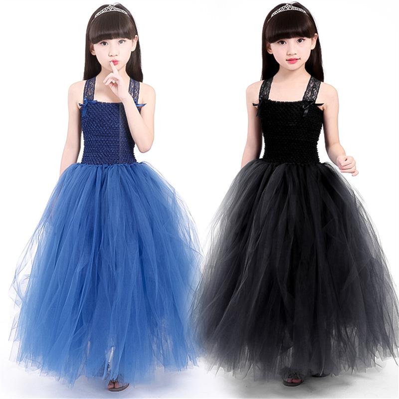 跨境货源儿童蕾丝蓬蓬裙无袖吊带公主裙女童高端礼服裙