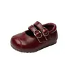 JQ Jingqi Sapatos de Caminhada para Bebê Criança Pequena Tira com Fivela Dupla Sola Macia Antiderrapante Sapatos Estilo Primavera/Outono para Meninas Leves Sapatos de Couro de Princesa