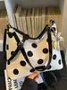 Bolso de Hombro Cruzado Tejido de Paja de Gran Capacidad Estilo Coreano Transfronterizo Modelo Nuevo 2026, Elegante y Texturizado para el Día a Día