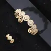 Pulseira Anel Aberta de Moda Face Sorridente Cobre Zircônia Retrô Europeia e Americana Anel Pulseira de Temperamento Moda Feminina Estilo Quente Transfronteiriço