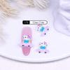 Joias para Unhas Desenho Animado Sanrio Kulomi Scooter Acessórios para Unhas Resina Parchia Cachorro Rede Vermelha Explosões Atacado