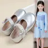 Zapatos de Cuero para Niñas Primavera y Otoño 2026 Nuevo Estilo Zapatos Planos Suaves para Niñas con Moños y Perlas, Elegantes Zapatos de Princesa para Bebé