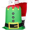 Bolsas de Regalo Grandes de Navidad con Cordón, Bolsas de Algodón con Cordón al por Mayor, Bolsas de Regalo de Papá Noel, Bolsas de Navidad de Poliéster-Algodón con Cordón