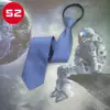 Gravata de Zíper em Sarja Grossa para Homens, Estilo Executivo, Não Precisa Amarrar, Roupa Formal, Preto, Azul Marinho, Vinho, Cinza Escuro, Amarrada à Mão