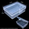 Plástico removível transparente Caixa de unhas de orelha Caixa de armazenamento Caixa Ferramentas artesanais DIY Material de joalheria Arquivamento Caixa de armazenamento Caixa