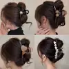 Elegante pinza para el pelo de tamaño grande para cabello grueso, pinza para el pelo simple nueva, pinza de tiburón para la parte posterior de la cabeza, accesorio para el pelo de cachorro de dibujos animados con galleta