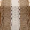 Processamento personalizado bandeira de mesa tecido macio corda de juta barbante renda cortina têxtil para casa tapete fábrica de renda atacado