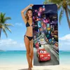 Toalla de Playa para Niños con Temática de Dibujos Animados Cars Mcqueen Toalla de Playa para la Costa Toalla de Baño de Microfibra