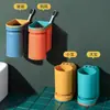 Soporte para cepillos de dientes sin perforaciones, vaso para enjuague bucal, vaso para cepillo de dientes, montaje en pared para baño, doméstico, eléctrico, soporte para cepillos de dientes y pasta de dientes