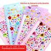 Adesivos de gemas infantis Diamante de cristal Adesivos de desenho animado Maquiagem de cor Meninas 3D Prêmio Colar Brinquedos decorativos