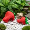 Casa Escondite Temática de Frutas para Cangrejos Ermitaños, Ranas Araña, Geckos, Cangrejos, Caracoles, Reptiles, Decoración de Paisaje Combinada con Agujero de Tocón de Árbol