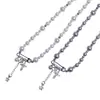 Fecho de Clipe de Papel Cruz Completo Diamante Madrepérola Pérola Corrente para Clavícula Feminina Novo Estilo Pérola de Concha