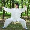 Ropa de Tai Chi para Mujer, Manga Larga de Algodón y Seda, Conjunto de Tai Chi para Primavera y Otoño para Hombre, Ropa de Estilo Chino para Práctica y Competición de Artes Marciales