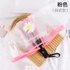 Paraguas Plegable de Tres Pliegues Transparente Sakura Diosa Chica Suave Paraguas Automático Paraguas Ins Femenino Fabricante Venta al por Mayor en Stock