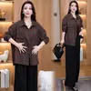 Camisa a Cuadros de Moda para Mujer 2025 Otoño Nueva Versión Coreana Talla Grande Holgada Elegante Adelgazante Versátil Chaqueta de Manga Larga Moderna
