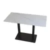 Restaurante de comida rápida, cafetería escolar, mesa de comedor de pizarra, local comercial de té de leche, área de descanso para el servicio de restaurante, mesas y sillas de reunión rectangulares y pequeñas redondas