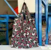 Bolsa de compras feminina de nylon, prática e portátil, para compras em lojas, supermercados, bolsa de ombro para compras, pode ser Vendida no Atacado