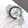 Reloj Mecánico Totalmente Automático Laojia Daytona con Tres Subesferas, Seis Manecillas, Luminoso, Resistente al Agua, Correa de Acero, Reloj de Hombre de Alta Calidad AAA