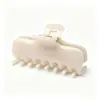 Pinza para el cabello de estilo coreano color rosa melocotón y café con leche, con un toque de alta gama, pinza de tiburón limpia y simple, pasador elegante, accesorios para el cabello al por mayor