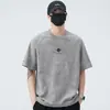 Solona Manga Corta 26 Nuevo Estilo Camiseta de Manga Corta para Hombre Holgada Casual de Marca de Moda Tie-Dye Estampada Cuello Redondo Top de Media Manga